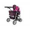 Wózek 2w1 z gondolą i torbą Czarno-Różowy 7706 Lean Toys