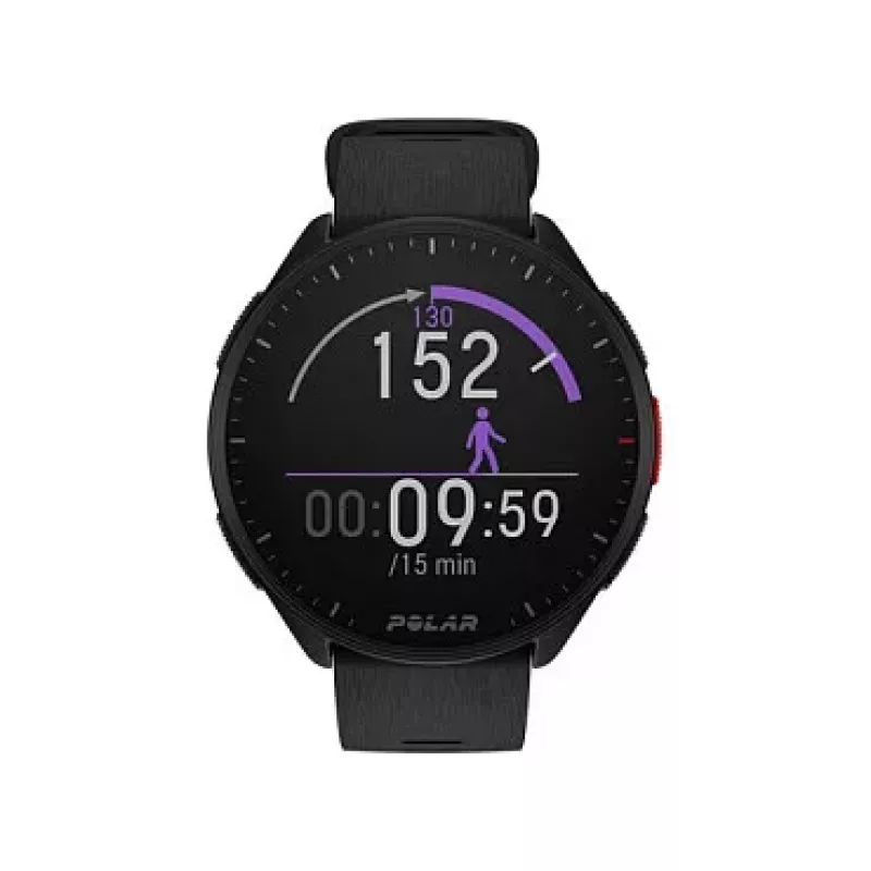 Polar Pacer GPS Running Watch - Night Black - S/L Strap - 1.2 inch MIP Display - 32MB - Bluetooth