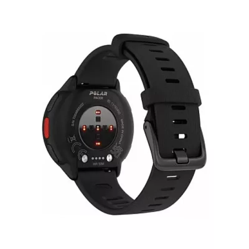 Polar Pacer GPS Running Watch - Night Black - S/L Strap - 1.2 inch MIP Display - 32MB - Bluetooth