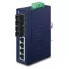 PLANET ISW-621TS15 Przemysłowy niezarządzalny przełącznik L2 Fast Ethernet z 4x 10/100 + 2x 100Base-FX SC Multi-mode, DIN-Rail/Montaż naścienny, -40 do 75°C