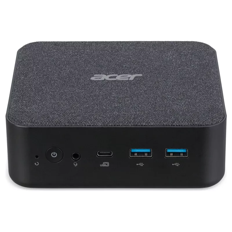Acer Revo Box RB102-BARR Barebone Mini-PC, Ryzen 5 7430U, 16GB RAM, 512GB SSD, Radeon Graphics, Wi-Fi 6E, Bluetooth, 1GbE, 2.5GbE, Windows 11 Home, Czarny
