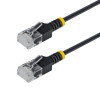 StarTech.com 15 cm Ultra Slim Cat6a UTP Patch Cable - RJ-45 Męski do RJ-45 Męski - Czarny