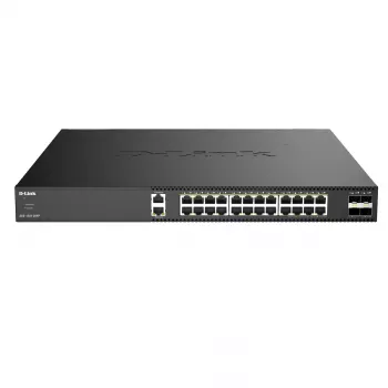 D-Link DXS-1250-28YP/E Smart Managed Multi-Gigabit PoE++ Switch z 4 x 25G SFP28 uplinkami