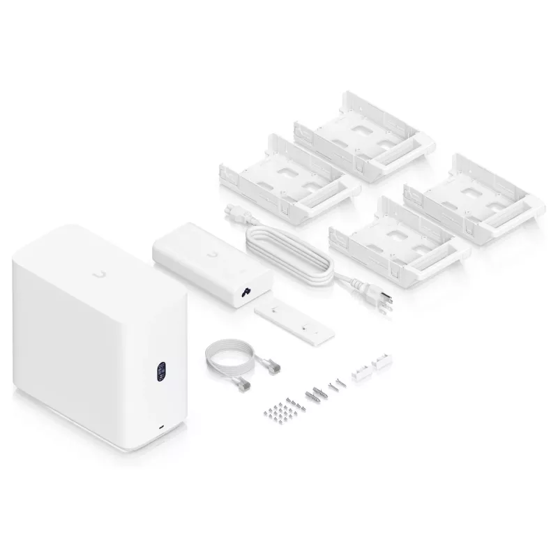 Ubiquiti UNAS-4-W 4-Bay NAS Server, Biały, 4GB RAM, 2.5GbE, 10GbE