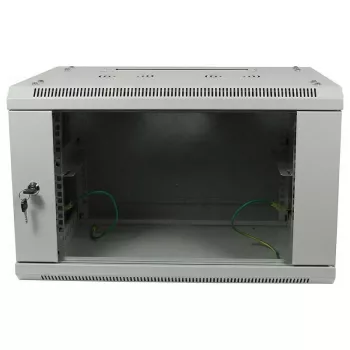 ALLNET 19 inch Szafa ścienna 9U 1-częściowa Głębokość 450mm Jasnoszara Flat Pack Seria SMA