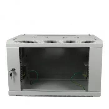 ALLNET 19 inch Szafa ścienna 6U 600x600mm Jasnoszara Flat Pack Seria SMA