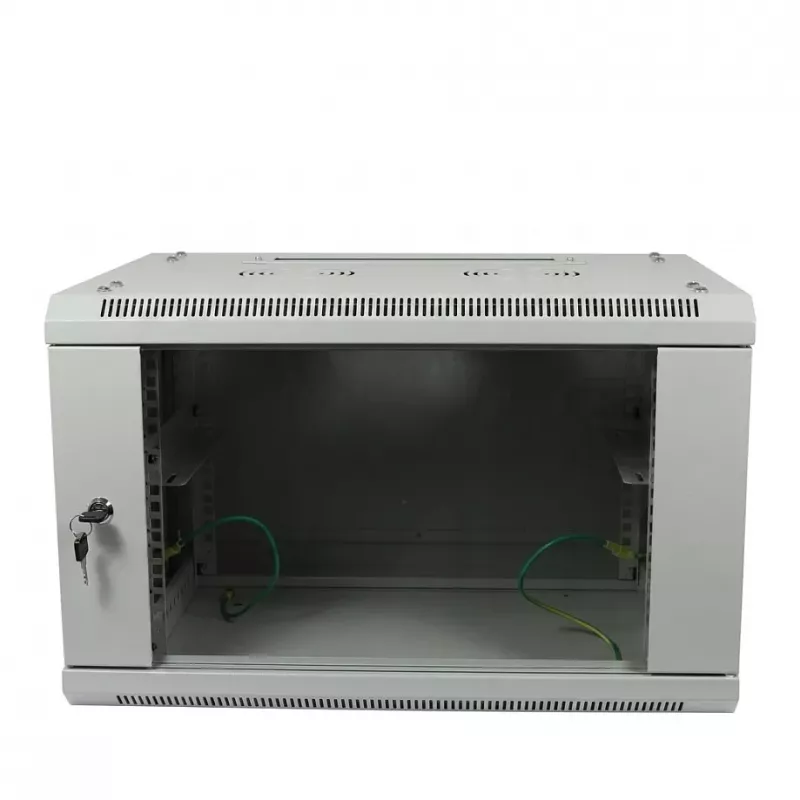 ALLNET 19 inch Szafa ścienna 6U 600x600mm Jasnoszara Flat Pack Seria SMA