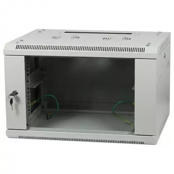 ALLNET 19 inch Szafa ścienna 15U Głębokość 600mm Jasnoszara Flat Pack Seria SMA