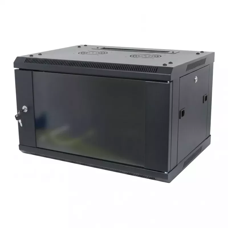 ALLNET 19 inch Szafa ścienna 12U Głębokość 450mm Czarna W zestawie płaskim SMA Series