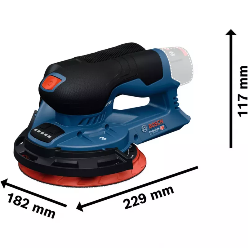 Bosch Professional GEX 12V-150-3 Akumulatorowa szlifierka mimośrodowa (12V, 150 mm, silnik bezszczotkowy EC, w L-BOXX)