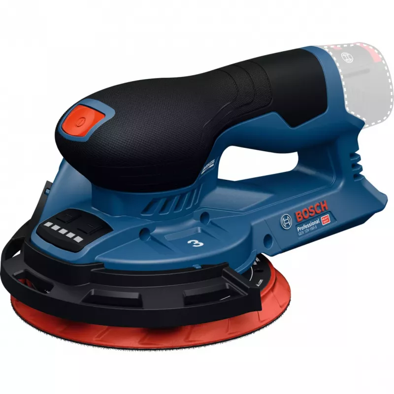 Bosch Professional GEX 12V-150-3 Akumulatorowa szlifierka mimośrodowa (12V, 150 mm, silnik bezszczotkowy EC, w L-BOXX)