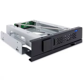 ICY DOCK TurboSwap MB171SP-1B wymienna kieszeń bez wózka i bez wentylatora na dysk HDD SAS/SATA 3,5 cala do wnęki 5,25 cala