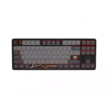Klawiatura gamingowa Fury Kanabo K6, układ US, podświetlenie RGB, magnetyczna podpórka pod nadgarstki, czarno-szara