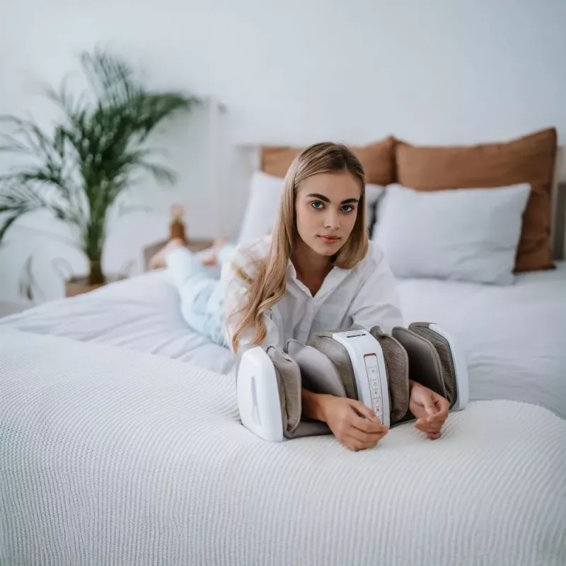 Medivon Perseus 3-in-1 Masażer Stóp z Shiatsu, Kompresją Powietrzną, Wibracją i Ciepłem - Czarny/Szary