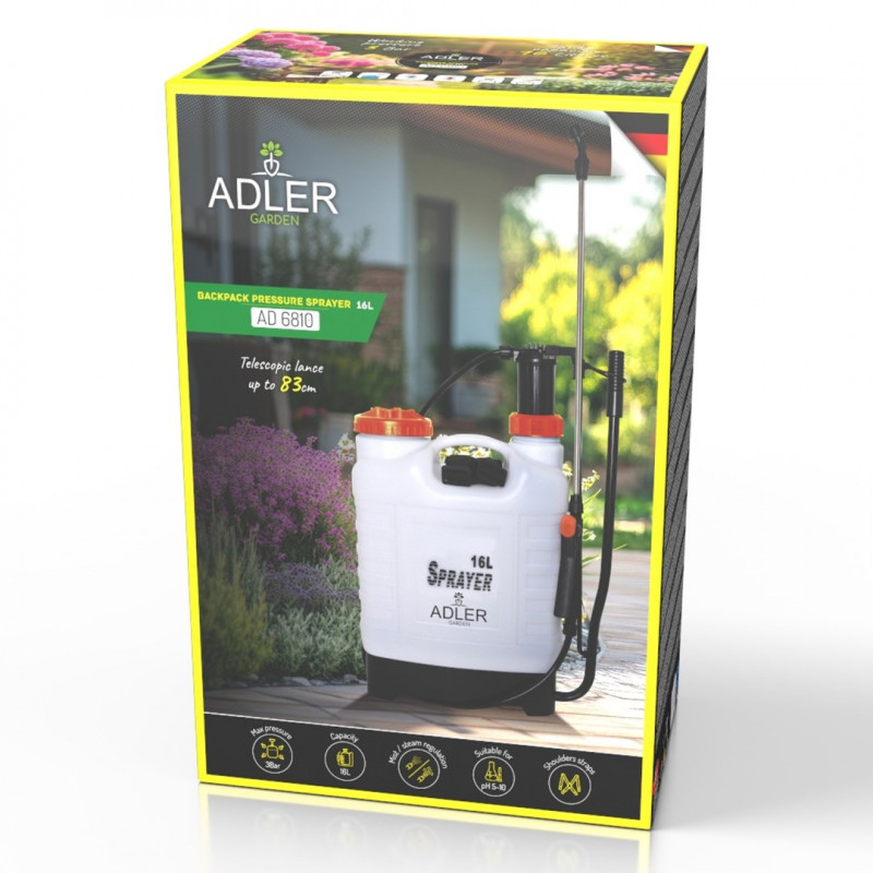 Adler AD 6810 Plecakowy Opryskiwacz Ciśnieniowy 16L