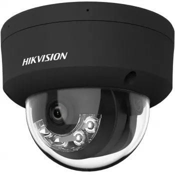 Hikvision DS-2CD2143G2-LIS2U(2.8mm)(BLACK) 4MP AcuSense Kopułkowa Kamera IP, Obiektyw stałoogniskowy 2.8mm, Czarny