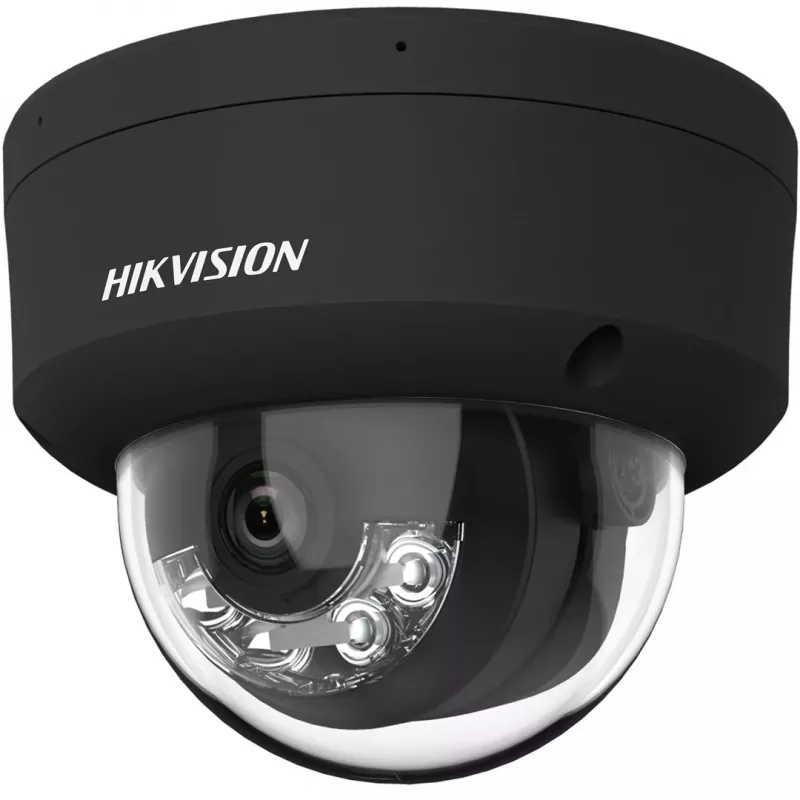 Hikvision DS-2CD2143G2-LIS2U(2,8mm)(BLACK) 4MP AcuSense Kopułkowa Kamera IP, Obiektyw stałoogniskowy 2,8mm, Czarny