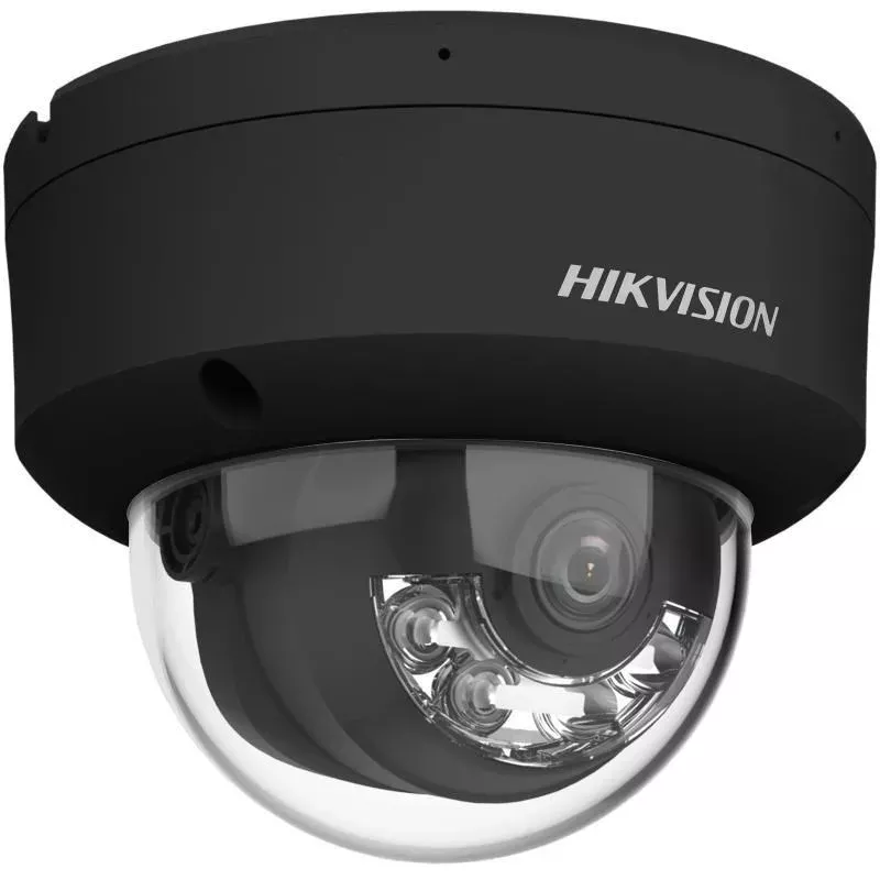 Hikvision DS-2CD2143G2-LIS2U(2,8mm)(BLACK) 4MP AcuSense Kopułkowa Kamera IP, Obiektyw stałoogniskowy 2,8mm, Czarny