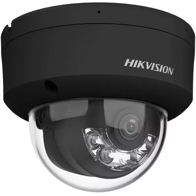 Hikvision DS-2CD2143G2-LIS2U(2,8mm)(BLACK) 4MP AcuSense Kopułkowa Kamera IP, Obiektyw stałoogniskowy 2,8mm, Czarny