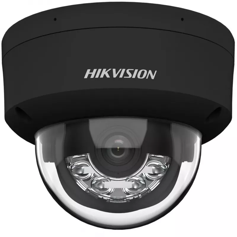 Hikvision DS-2CD2143G2-LIS2U(2,8mm)(BLACK) 4MP AcuSense Kopułkowa Kamera IP, Obiektyw stałoogniskowy 2,8mm, Czarny