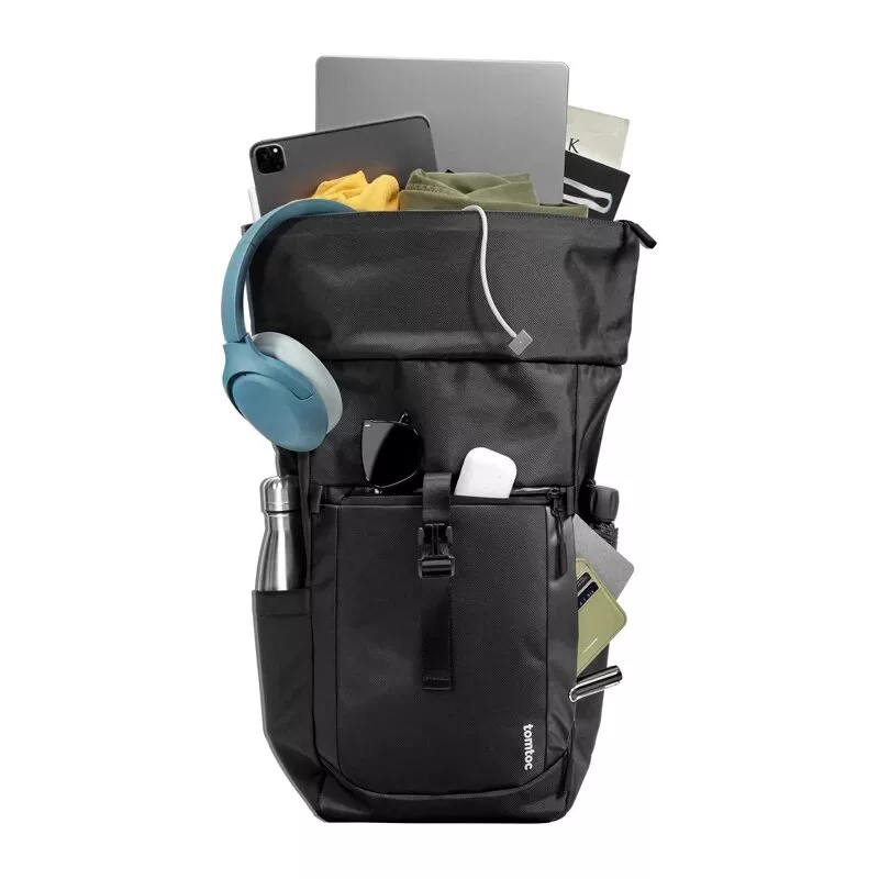 Tomtoc Navigator-T61 Laptop Travel Backpack, 25-30 L, 17.3 inch, Black