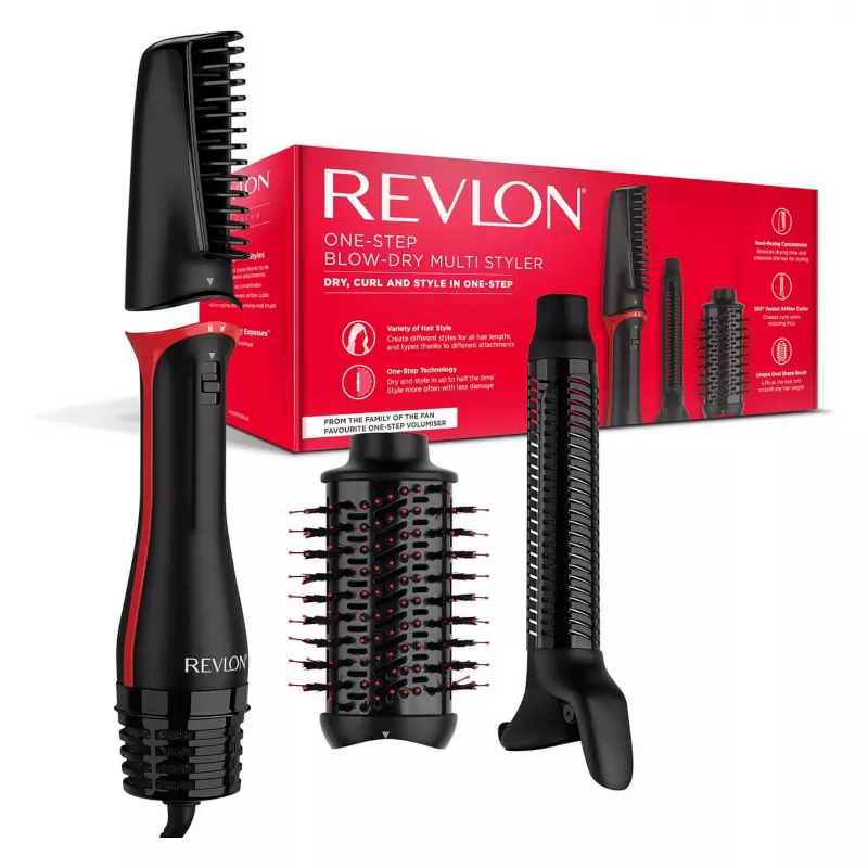 Suszarka i multistyler do włosów REVLON One-Step OneStep Czarny Czerwony (RVDR5333E)