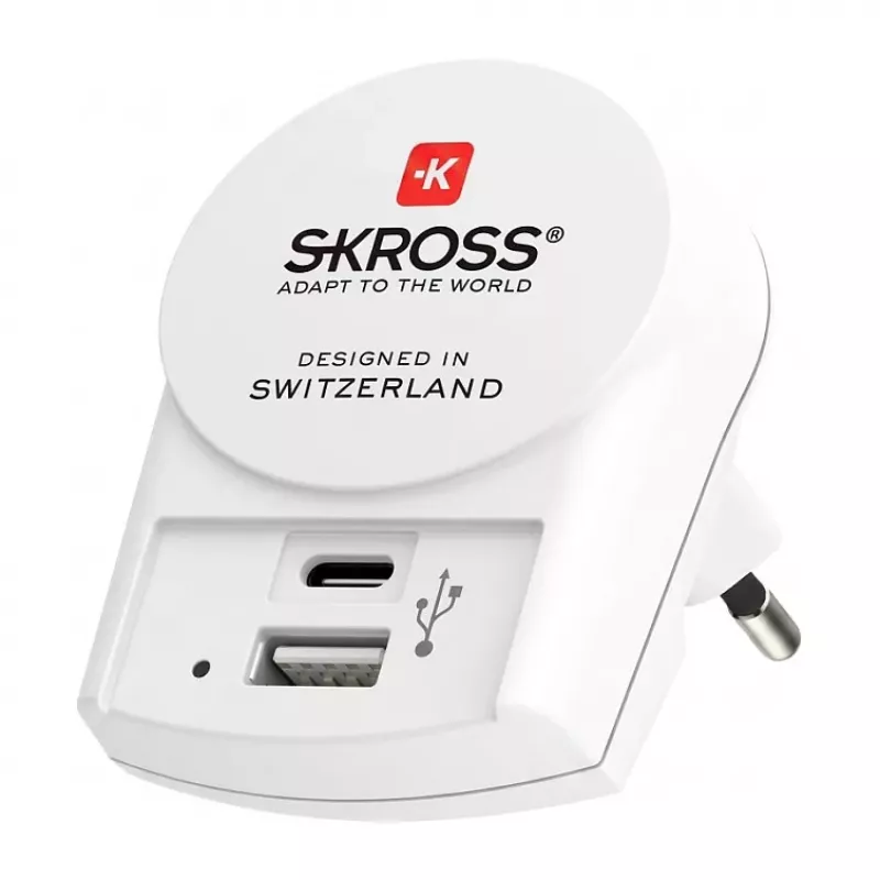 SKROSS Pro+ USB AC30PD World Travel Adapter z 30W USB-C PD i USB-A