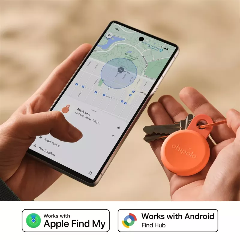 Chipolo LOOP – Ładowalny lokalizator Bluetooth z silikonową pętlą dla iOS i Android, zestaw 4 szt. (Charcoal, Chalk, Navy, Coral)