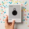 Chipolo LOOP – Ładowalny lokalizator Bluetooth z silikonową pętlą dla iOS i Android, zestaw 4 szt. (Charcoal, Chalk, Navy, Coral)