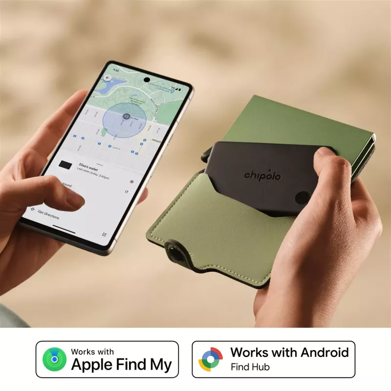 Zestaw Chipolo CARD & LOOP, ładowalne lokalizatory Bluetooth dla iOS i Android, węgiel