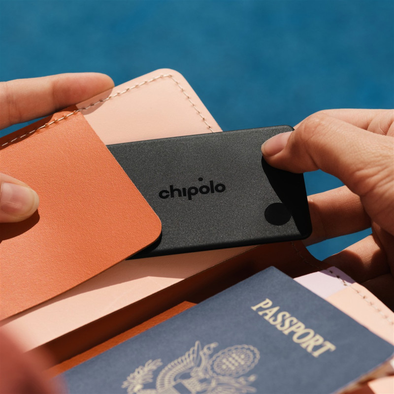 Zestaw Chipolo CARD & LOOP, ładowalne lokalizatory Bluetooth dla iOS i Android, węgiel