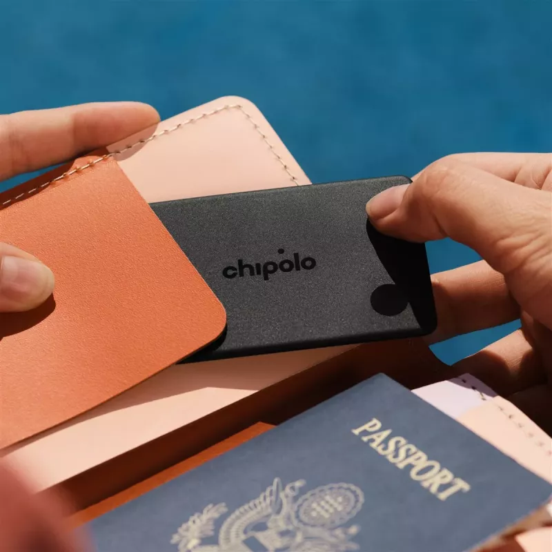 Zestaw Chipolo CARD & LOOP, ładowalne lokalizatory Bluetooth dla iOS i Android, węgiel