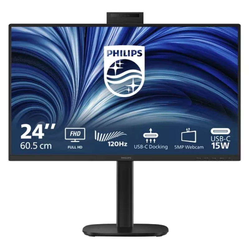Philips 24B2U3301H 23.8 inch IPS Full HD Monitor - 75Hz, USB-C Hub, Wbudowana Kamera i Głośniki