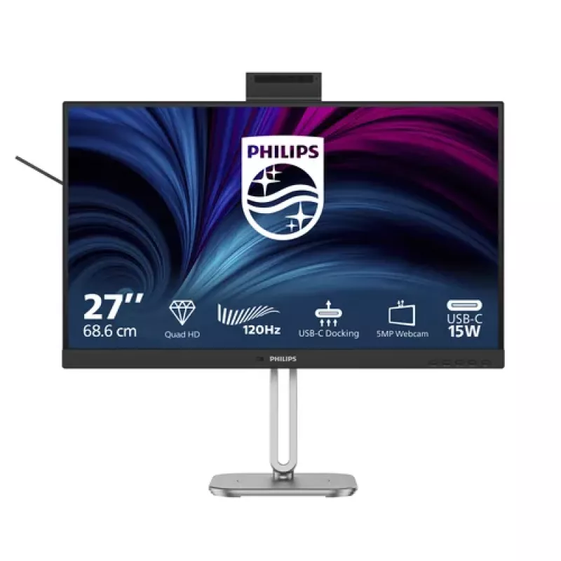 Philips 27B2U4601H 4000 Series 27-calowy monitor IPS QHD z USB-C 90W PD, kamerą internetową, KVM