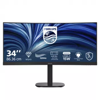 Philips 34B2N3500C 34-calowy zakrzywiony monitor VA LCD UWQHD 3440x1440 120Hz 1500R DisplayHDR 400 USB-C 65W