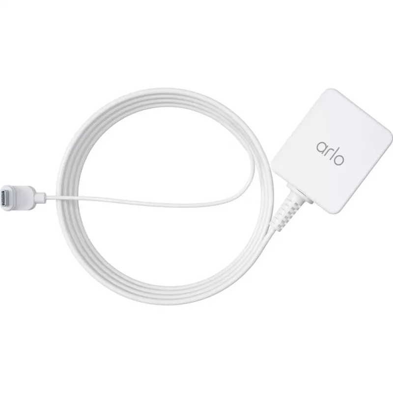 ARLO USB Charging Adapter Euro Plug to USB-C 7.6m Outdoor White