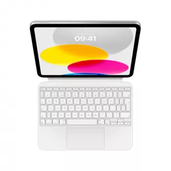 Apple Magic Keyboard Folio z Gładzikiem - Brytyjski angielski (QWERTY) - Biały - do iPada (10. generacji)
