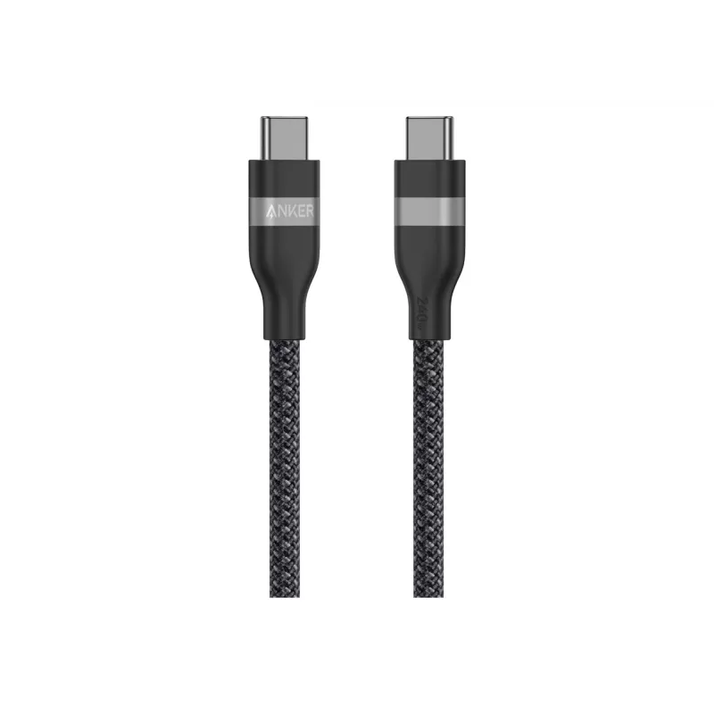Anker USB C na USB C 240W Upcycled-Braided Fast Charging Cable A82E2 (1,8 m, czarny)