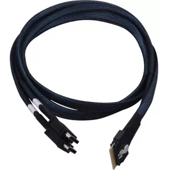 Microchip Adaptec Wewnętrzny kabel NVMe 1x SFF-8654 x8 do 2x SFF-8612 x4 (OCuLink) 0,8 m SlimSAS do OCuLink dla dysków NVMe