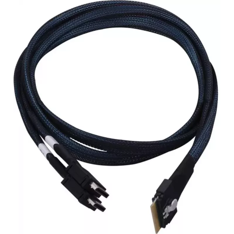 Microchip Adaptec Wewnętrzny kabel NVMe 1x SFF-8654 x8 do 2x SFF-8612 x4 (OCuLink) 0,8 m SlimSAS do OCuLink dla dysków NVMe