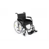 REHA FUND Wózek inwalidzki stalowy RF-1/45/PN/CZA-624/PU - Wózek ręczny, szerokość siedziska 45 cm, udźwig 120 kg, czarny