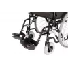 REHA FUND Wózek inwalidzki stalowy RF-1/45/PN/CZA-624/PU - Wózek ręczny, szerokość siedziska 45 cm, udźwig 120 kg, czarny