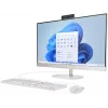 HP All-in-One 27-cr0042nf Desktop PC, AMD Ryzen 5 7520U, 16 GB RAM, 512 GB SSD, 27 inch Full HD IPS Display, Windows 11 Home, White (produkt odnowiony)
