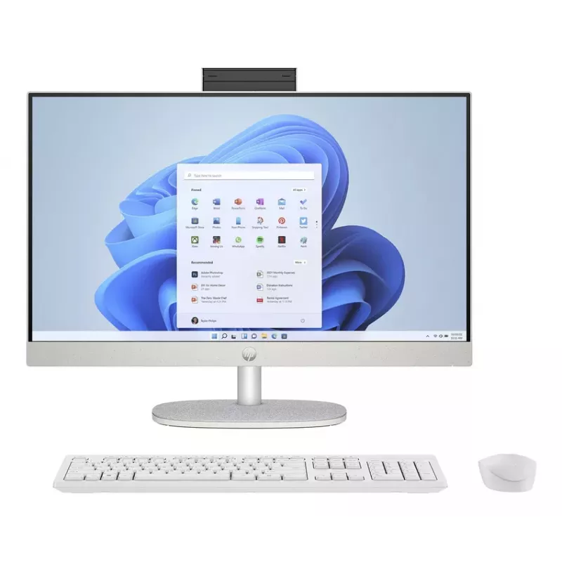HP All-in-One 24-cr0061nf, AMD Ryzen 7 7730U, 16GB RAM, 1TB SSD, 23,8 inch Full HD IPS, Windows 11 Home, Biały
