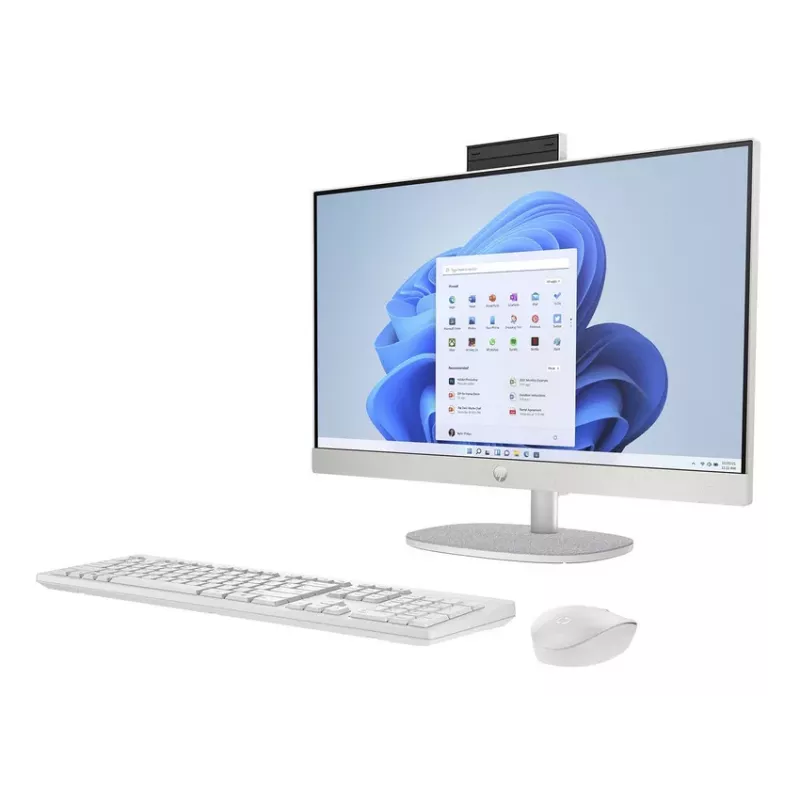 HP All-in-One 24-cr0061nf, AMD Ryzen 7 7730U, 16GB RAM, 1TB SSD, 23,8 inch Full HD IPS, Windows 11 Home, Biały