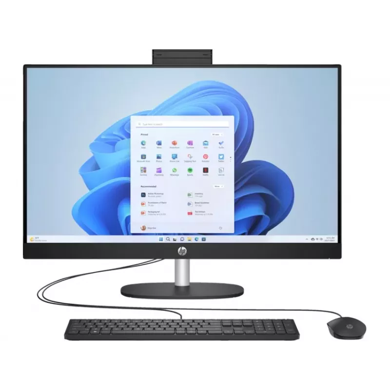 HP All-in-One 27-cr0038na, 27 inch Full HD IPS, AMD Ryzen 5, 16GB RAM, 1TB SSD, Windows 11 Home, Natural Silver (produkt odnowiony)