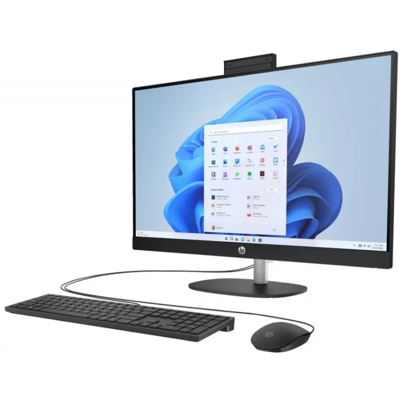 HP All-in-One 27-cr0038na, 27 inch Full HD IPS, AMD Ryzen 5, 16GB RAM, 1TB SSD, Windows 11 Home, Natural Silver (produkt odnowiony)