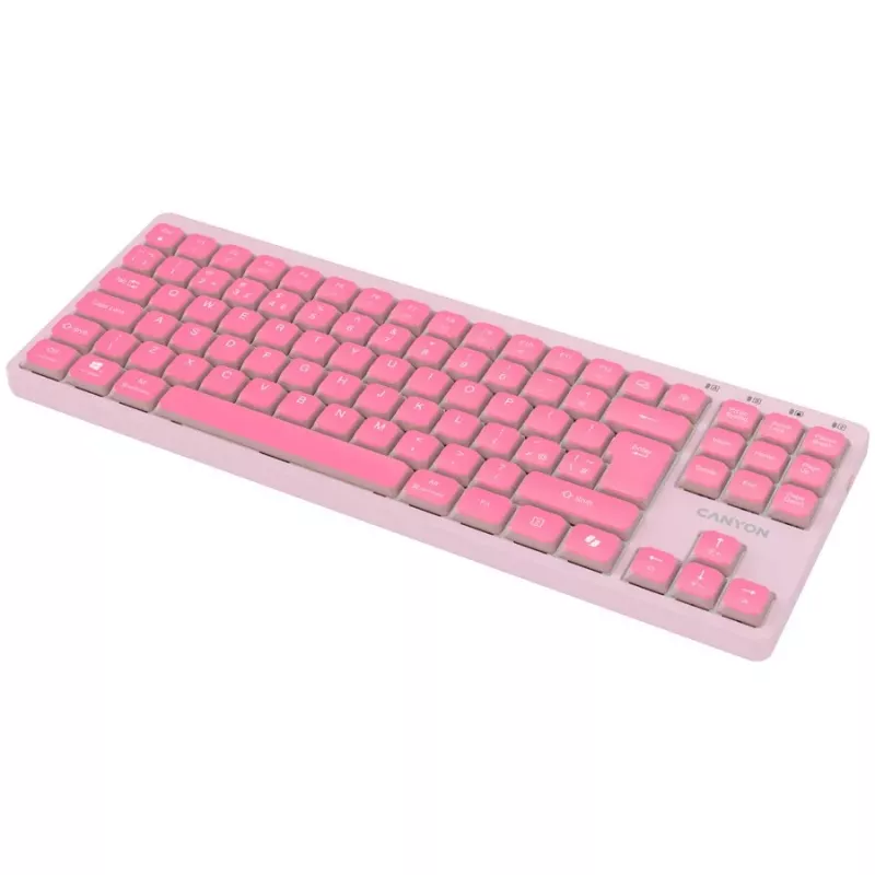 Klawiatura CANYON OnType 10 Low Profile EN Wired Pink