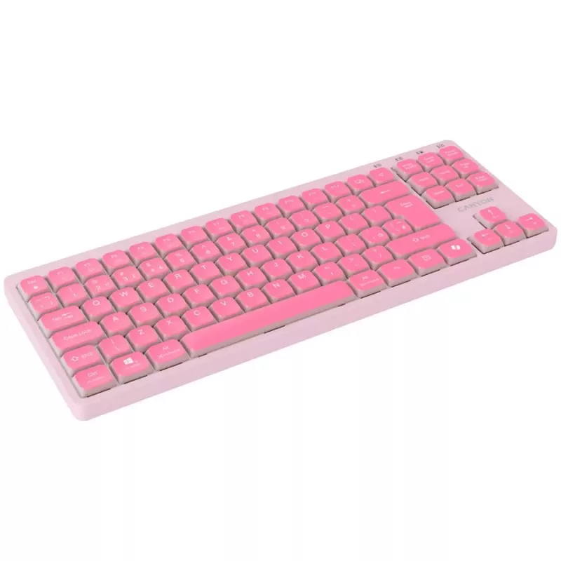 Klawiatura CANYON OnType 10 Low Profile EN Wired Pink