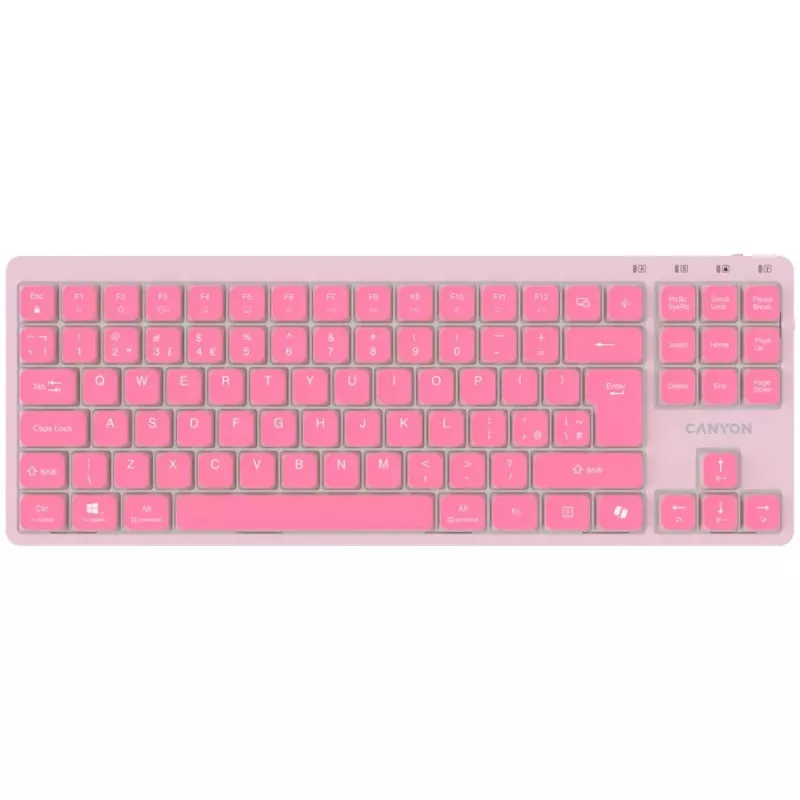 Klawiatura CANYON OnType 10 Low Profile EN Wired Pink